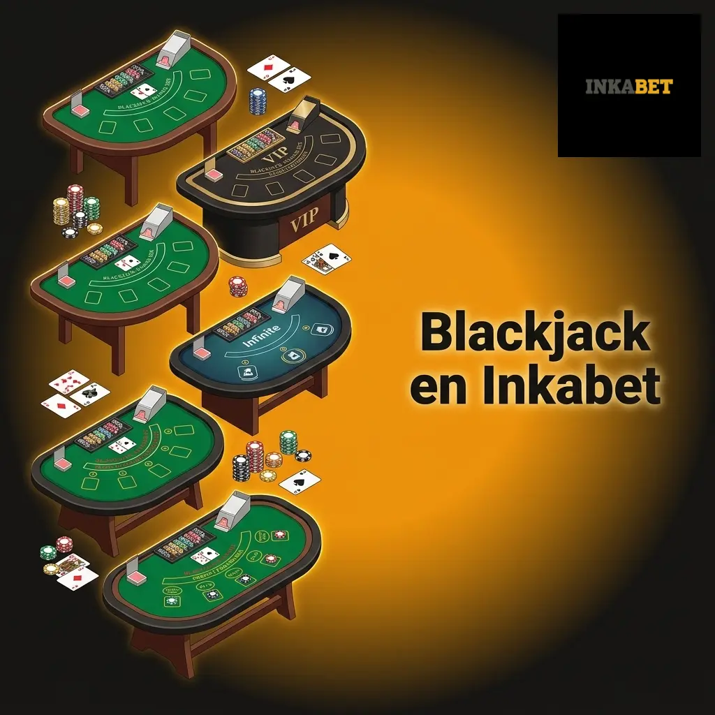 Mesas de blackjack en Inkabet con variantes clásicas y VIP de Evolution Gaming y Playtech hasta S/5.000