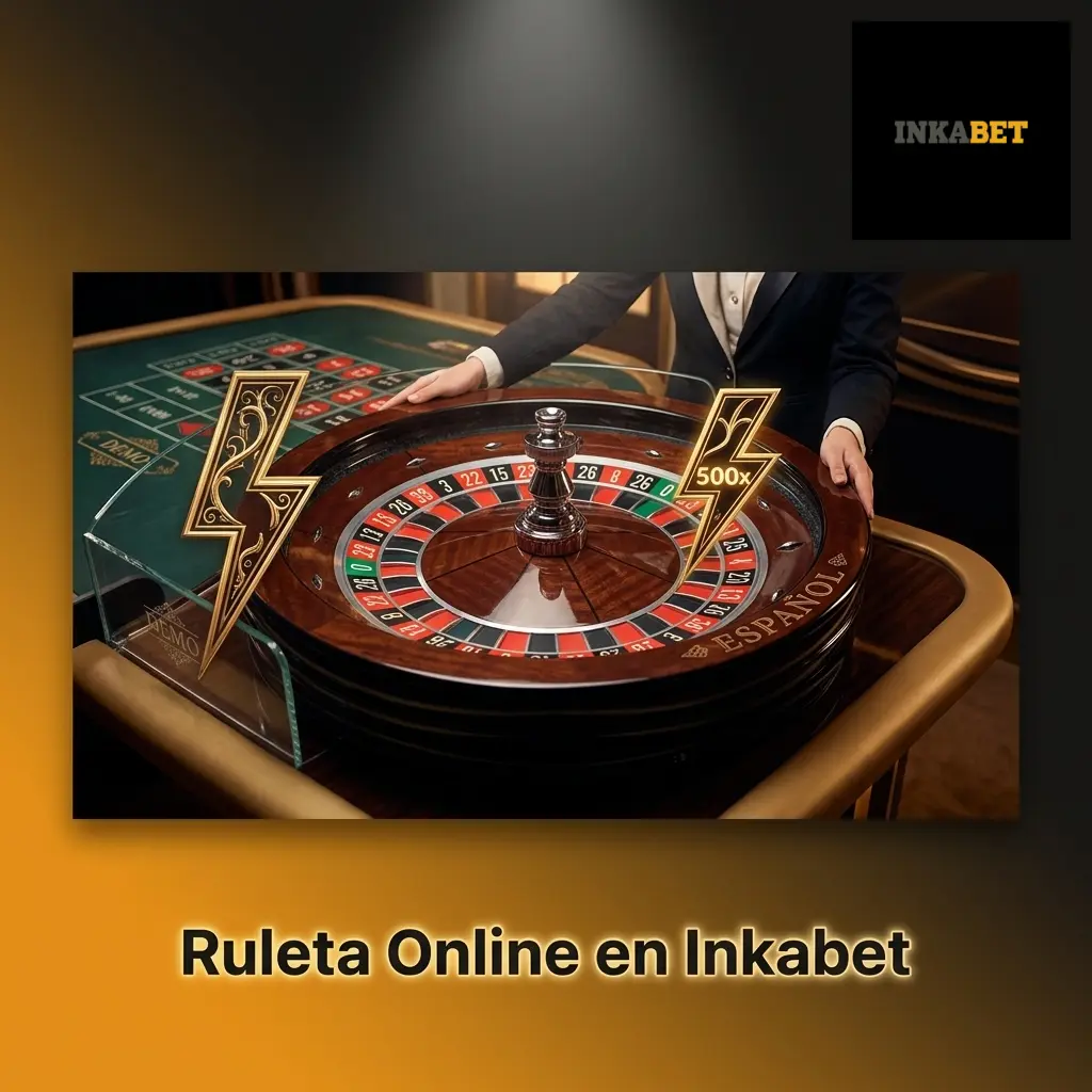 Ruleta online en Inkabet con más de 30 variantes como Lightning Roulette y ruleta europea en vivo